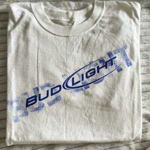 Vintage white bud light Tee